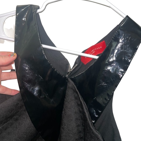 Akira Chicago Bronx Patent Vegan Leather Crop Top - Picture 8 of 13